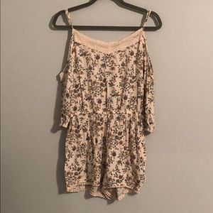 Cream Floral Romper